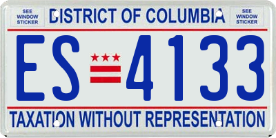 DC license plate ES4133