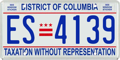DC license plate ES4139