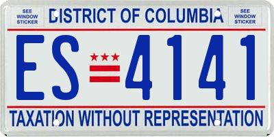 DC license plate ES4141