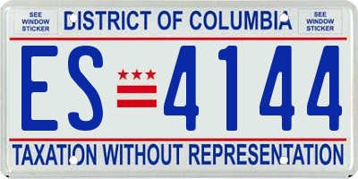 DC license plate ES4144