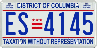 DC license plate ES4145