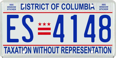 DC license plate ES4148