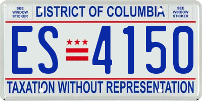 DC license plate ES4150