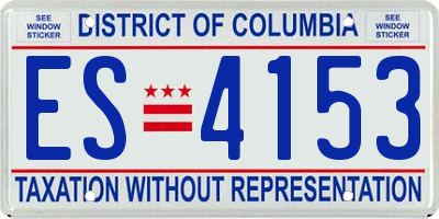 DC license plate ES4153