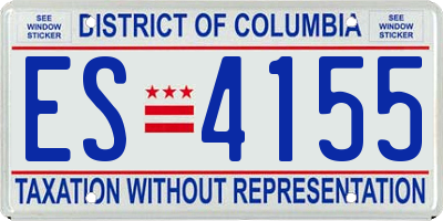 DC license plate ES4155