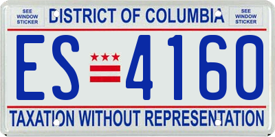 DC license plate ES4160