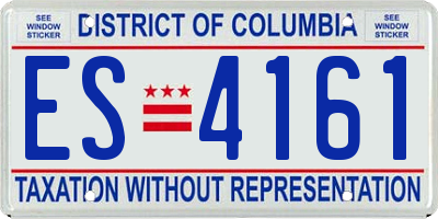 DC license plate ES4161