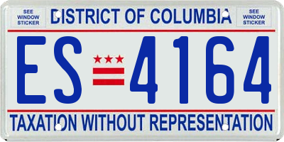 DC license plate ES4164