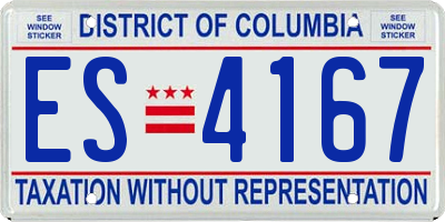 DC license plate ES4167