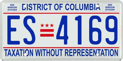 DC license plate ES4169