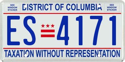 DC license plate ES4171