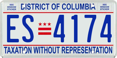 DC license plate ES4174