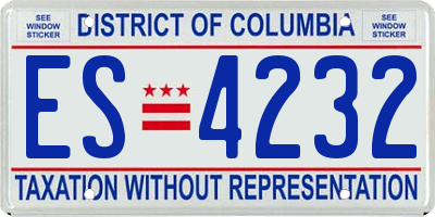 DC license plate ES4232