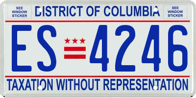 DC license plate ES4246