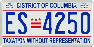 DC license plate ES4250