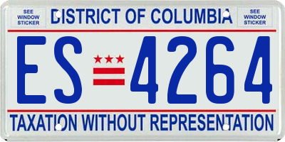 DC license plate ES4264