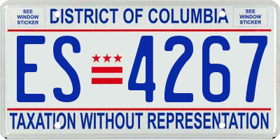 DC license plate ES4267