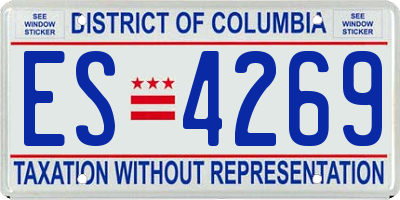 DC license plate ES4269