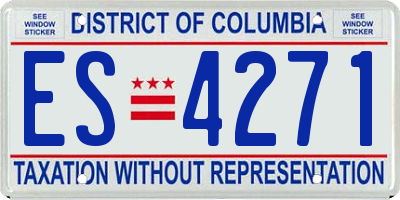 DC license plate ES4271