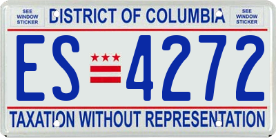 DC license plate ES4272