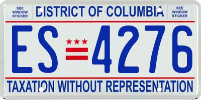 DC license plate ES4276