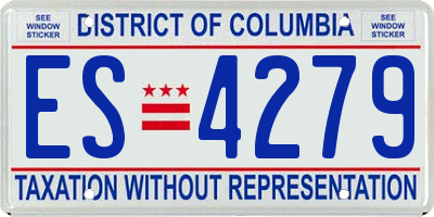 DC license plate ES4279