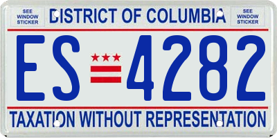 DC license plate ES4282