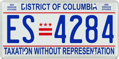DC license plate ES4284