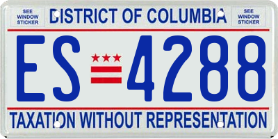 DC license plate ES4288
