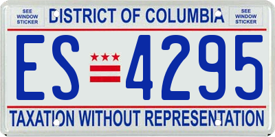 DC license plate ES4295