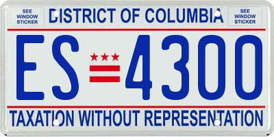 DC license plate ES4300