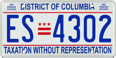 DC license plate ES4302