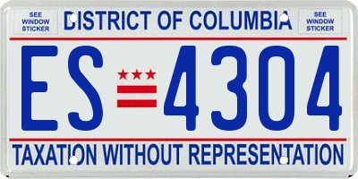 DC license plate ES4304