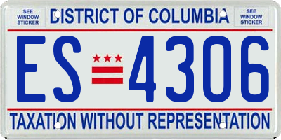 DC license plate ES4306