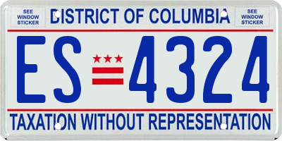 DC license plate ES4324