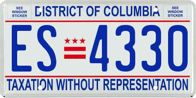 DC license plate ES4330