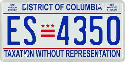 DC license plate ES4350