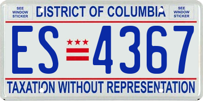 DC license plate ES4367