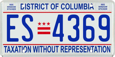 DC license plate ES4369