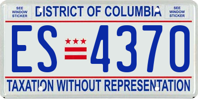 DC license plate ES4370