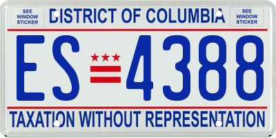 DC license plate ES4388