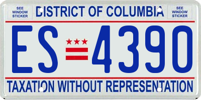 DC license plate ES4390