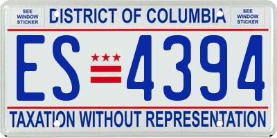 DC license plate ES4394
