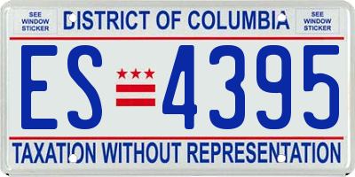 DC license plate ES4395