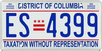DC license plate ES4399