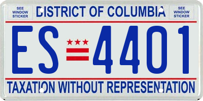 DC license plate ES4401