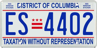 DC license plate ES4402
