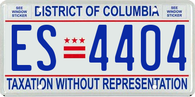 DC license plate ES4404