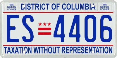 DC license plate ES4406