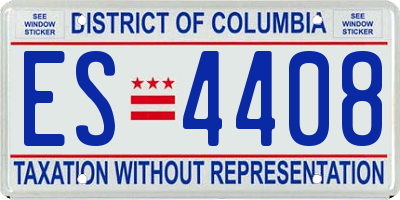 DC license plate ES4408